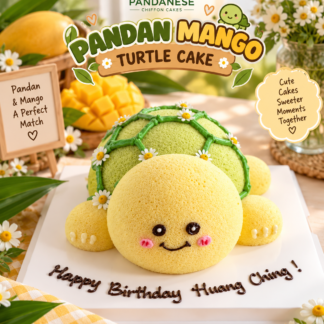 PANDAN MANGO TURTLE CAKE 6"